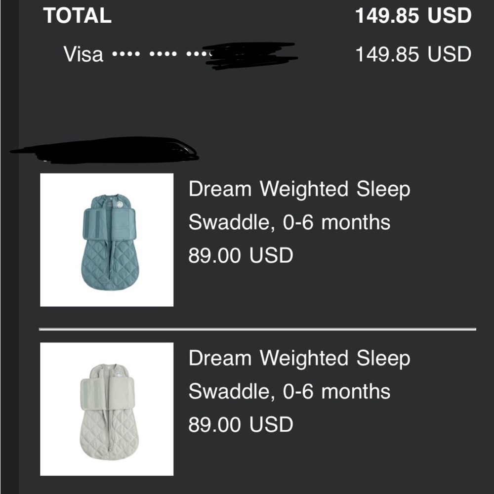 BRAND NEW 2 DREAMLAND WEIGHTED SWADDLES